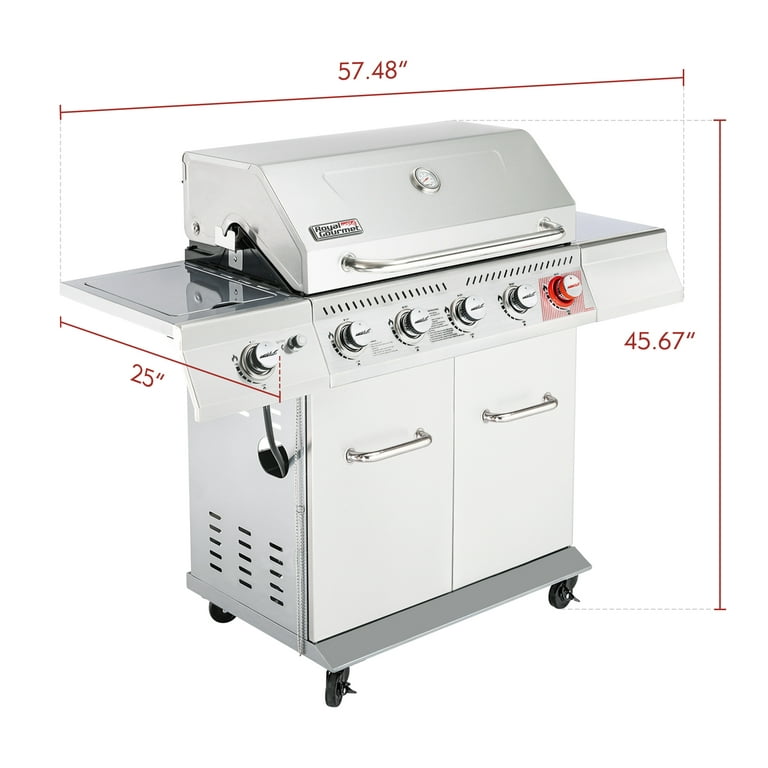 Deluxe Gourmet Drop-In Grill Natural Gas, Silver