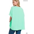 thumbnail image 3 of J. METHOD Women's Tunic Top - Woven Airflow V-neck Dolman Short Sleeve T Shirts with Chest Pocket, 3 of 3
