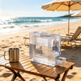 thumbnail image 4 of Plastic Drink Dispenser With Spout, Clear Plastic Water Jug with Leak-Proof Spigot, Rectangular Beverage Container for Parties, Picnics, Lemonade and Iced Tea, 4 of 5