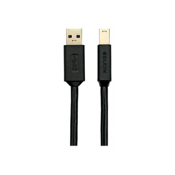 Belkin, BLKF3U159B10, SuperSpeed USB 3.0 Cable, 1 Each, Black