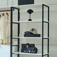 thumbnail image 4 of Newboti Furniture Fiona White Freestanding Walk in Wood Closet System with Metal Frame 17237, 4 of 8