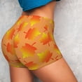 thumbnail image 4 of Lsque Fall Maple Leaves Pattern High Waisted Biker Shorts for Women-Tummy Control Fitness Athletic Workout Running Yoga Gym Shorts,Moisture-Wicking-Medium, 4 of 9