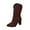 Coffee, variant on SKIYLEVZ Knee-High Boots for Women Combat Boots Winter Cold Weather Shoes for Outdoor Winter Adventures Figure-Flattering Fashion Statement Faux Leather Boots