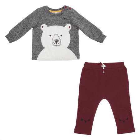 Baby 2 Piece Bear Pant Set (Boys & Girls) (Best Toddler Clothes Brands)