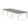 thumbnail image 4 of vidaXL Chaise Longue avec Coussin Plastique Blanc, 4 of 5