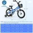 thumbnail image 6 of Costway 16'' Kid's Bike with Removable Training Wheels & Basket for 4-7 Years Old Skyblue, 6 of 9
