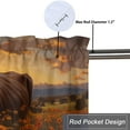 thumbnail image 5 of Farm Cow Kitchen Curtain Valances Farmhouse Animal Fall Floral Sunflower Sunset Window Valance for Bedroom Bathroom Living Room Dining Room Valances Set 54 by 18 in, 1 Panel, 5 of 6