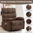 thumbnail image 5 of JMYMRY Power Lift Recliner Chair for Elderly with Massage and Heating,USB Charging Port and 4 Storage Pockets for Living Room, Brown, 5 of 8