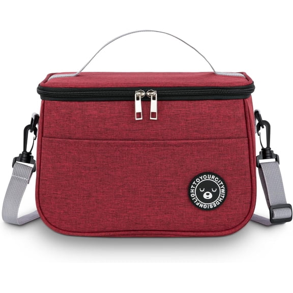 BZUEPRS Lunch Bag for Men & Women 9L, Cooler Bag, Lunch Box Bag, Insulated Lunch Bag, Cool Bag, Lunchbox Tote Bags (Burgundy - 9L)