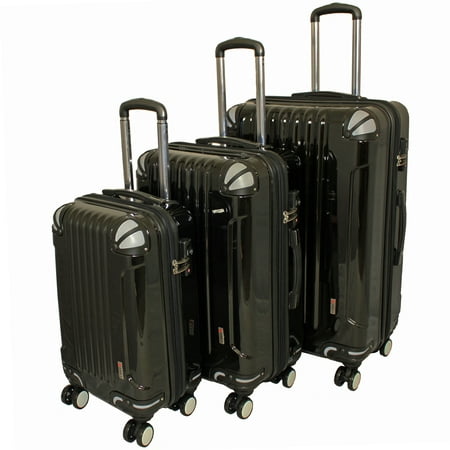 AMKA 3-Piece TSA Locks Hardside Upright Spinner Luggage Set - literacybasics.ca