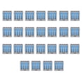 thumbnail image 1 of Conductor Terminal Block, Flame Retardant 250V 32A 25PCS 4 Way Compact Wire Connectors Independent Shrapnel With Testing Holes For Electrical Equipments Orange,Blue, 1 of 8