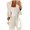 Khaki, variant on BODOAO Women's Two Piece Pant Suit, Long Sleeve Lapel Blazer and Straight Leg Trousers, Business Casual Outfit, Professional Office Workwear, Elegant Formal Set for Interview Black L