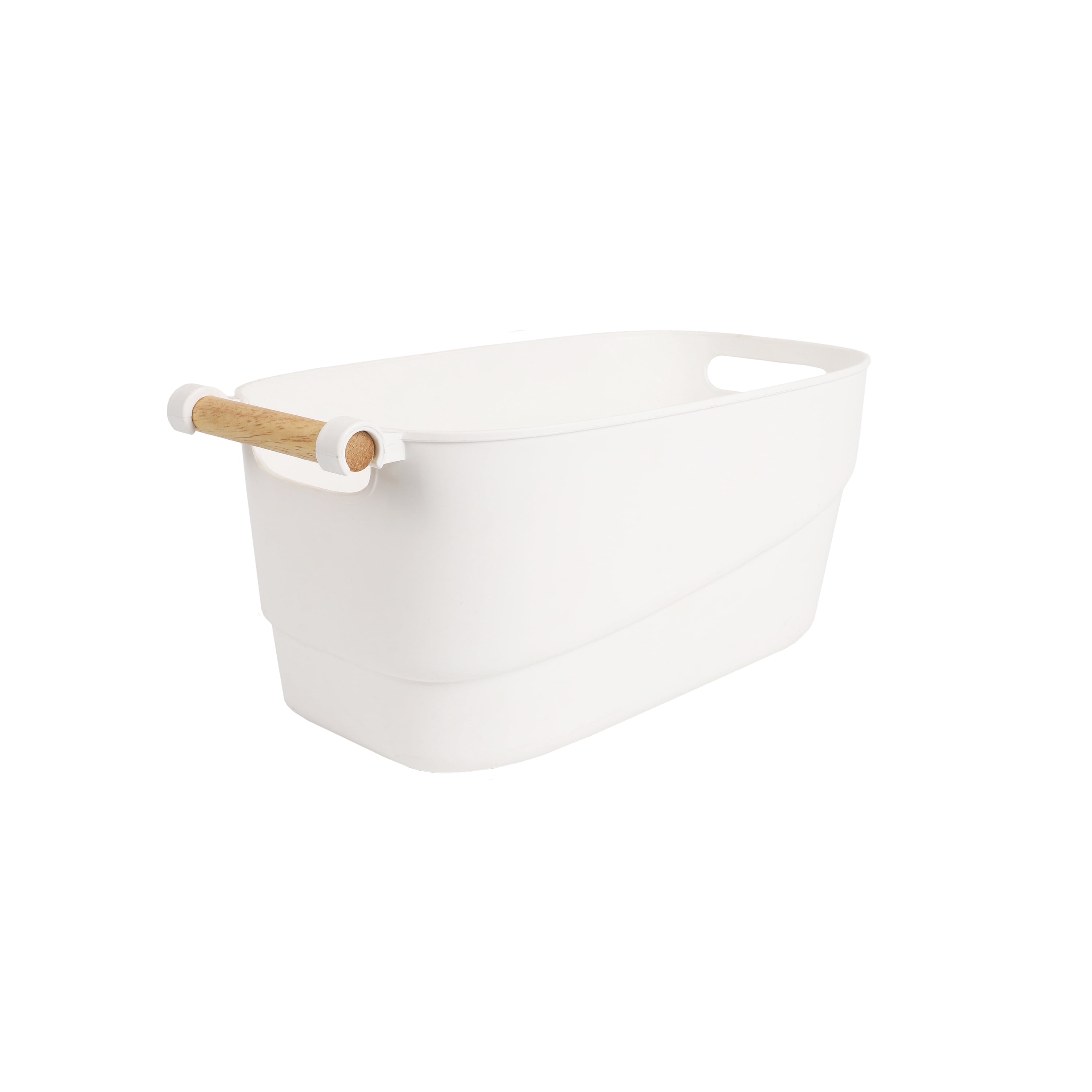 Basket Large with Handles, Plastic, 15.6"x8.38"x7.02", The Storage Editions, Use by Adults and Teens