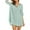 Mint Green, variant on hoksml Women's Workout Tops,Women Sexy Solid Slit Sunscreen Overall Long Sleeve V-Neck With Pocket Tops Blouse