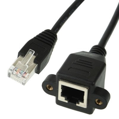 ，RJ45 Female to Male Cable It is a Perfect Choice for You RJ45 Female to Male Cat Network Extension Cable Length: 1.5m Black