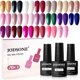 thumbnail image 1 of Kit de esmaltes de uñas en gel Glitter Color JODSONE 20 con base y capa superior, 1 of 7
