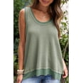 thumbnail image 2 of Stylish Flowy Vest for Women: Textured Waffle Knit in Sea Green, 2 of 12