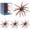 #4 Brown, variant on Floating Sea Urchin Soft Bait, 4 Pack 4.33 in TPR Creature Lure with Reflective Stars, Lure Bait for Black Pits, Bass Fishing Drop Shot Wacky Rig Neko Rig