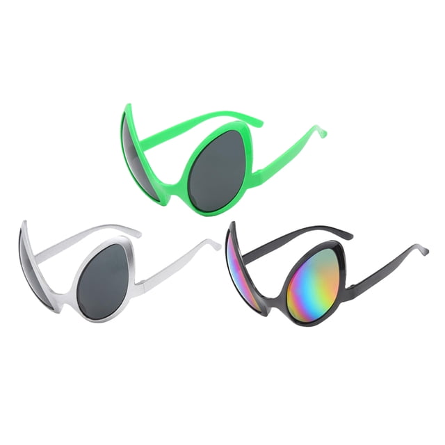3x Novedad Alien Party Gafas Disfraz Disfraz Marco Verde Lente Colorida Sunnimix Lentes extraterrestres divertidos