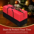thumbnail image 4 of Fmxomd Christmas Tree Storage Bag, Fits Up 10 Ft Tall Artificial Trees, Cloth Material,Heavy Duty Tree Bag,Dustproof Storage Bag with Durable Reinforced Handles & Dual Zipper, Red, 4 of 9