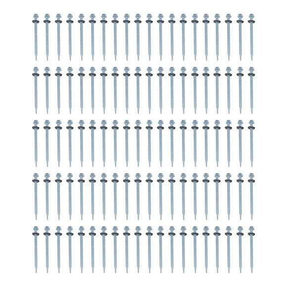 100PCS Metal Self Drilling Screws Hexagon Head 6.3mm with EPDM Washer Seal