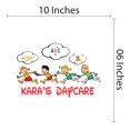 thumbnail image 3 of Daycare Alphabet Designs Peel and Stick Wall Decals - Daycare Vinyl Wall Sticker -Customised Name Decal for Nursey room, classroom, Playroom Wall Mural Size: 10" x 6"., 3 of 4