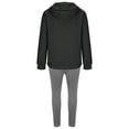 thumbnail image 5 of Men's Tracksuit With Zipper 2 Piece Hooded Fashionable Men's Solid Color Long Sleeve Casual Outwear Jackets Sets Running Jogging Sport Suit Sets Fall Winter Outfit, 5 of 5