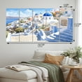 thumbnail image 4 of Designart "Odyssey in Santorini II" Greece Metal Wall Decor Set, 4 of 5