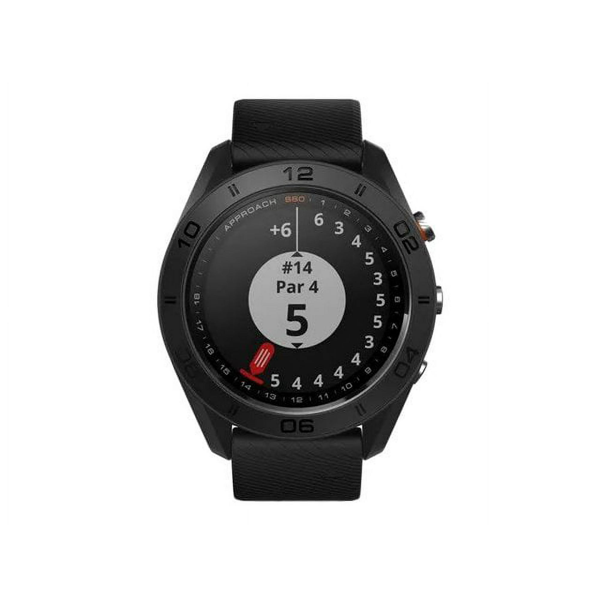 Garmin GPS Watch 010 N1702 00 Approach S60 Golf Watch 1.2 Inch Color Touchscreen Display Black With Black Band Refurbished Walmart