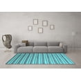 thumbnail image 3 of Ahgly Company Indoor Rectangle Abstract Light Blue Contemporary Area Rugs, 2' x 4', 3 of 4