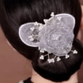 thumbnail image 5 of Exquisite Fashion Cloth Non-slip Flexible Hair Styling Tool Twist Hairstyle Bun Hair Bun Maker Lazy Hair Curler Flower Hair Clip GREY, 5 of 8