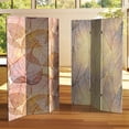 thumbnail image 6 of Red Lantern 6 ft. Tall Ethereal Leaves Room Divider Screen - Freestanding Canvas Panel, 6 of 7