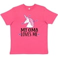 thumbnail image 3 of Inktastic My Oma Loves Me Girl Unicorn Youth T-Shirt, 3 of 5