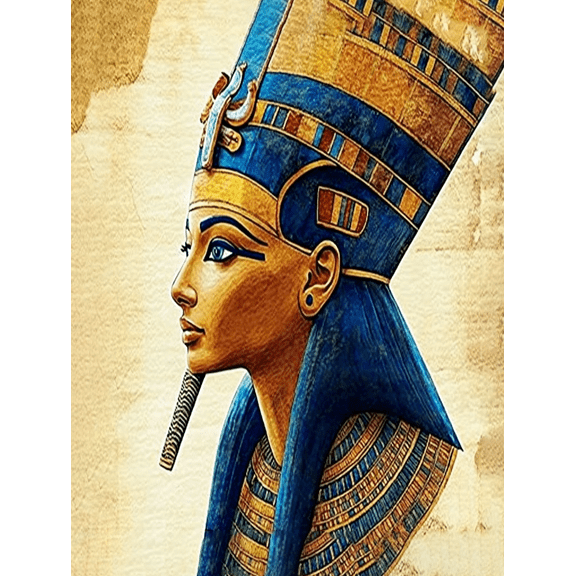 Egyptian Queen Nefertiti Canvas Wall Art， Perfect for Living Room， Bedroom， Office， Hallway， and Dining Room Decoration.