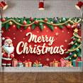 thumbnail image 5 of Colorful Design Merry Christmas Banner Polyester Material Santa Claus Holiday Decoration for Christmas Party Indoor Display Festive Celebration, 5 of 7