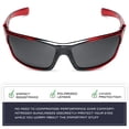 thumbnail image 3 of Polarized Wrap Around Sports Sunglasses for Men Women Driving Fishing Running Cycling Sun Glasses, 3 of 7