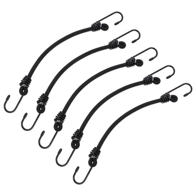 5 piezas de ganchos de cordón elástico para coche, cuerda fija, cuerdas elásticas de carga, correas de seguimiento, amarre de equipaje, fijación de vehículo