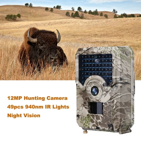 12MP Photo Trap Night Vision 49pcs LEDs 1080P Video Wild Trail Hunting (Best Cameras For High Quality Photos)
