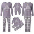 thumbnail image 6 of Shadoumai Matching Family Christmas Pajamas For Couples, Xmas Tree Print Tops Long Sleeve Holiday Sleepwear Sets For Mom Dad Fall Clothes, 6 of 6