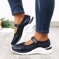 thumbnail image 3 of Vedolay Sneakers for Summer Sneakers for Ladies Slip On Leather Comfort Rubber Sole Flats Shoes,Dark Blue 7, 3 of 5