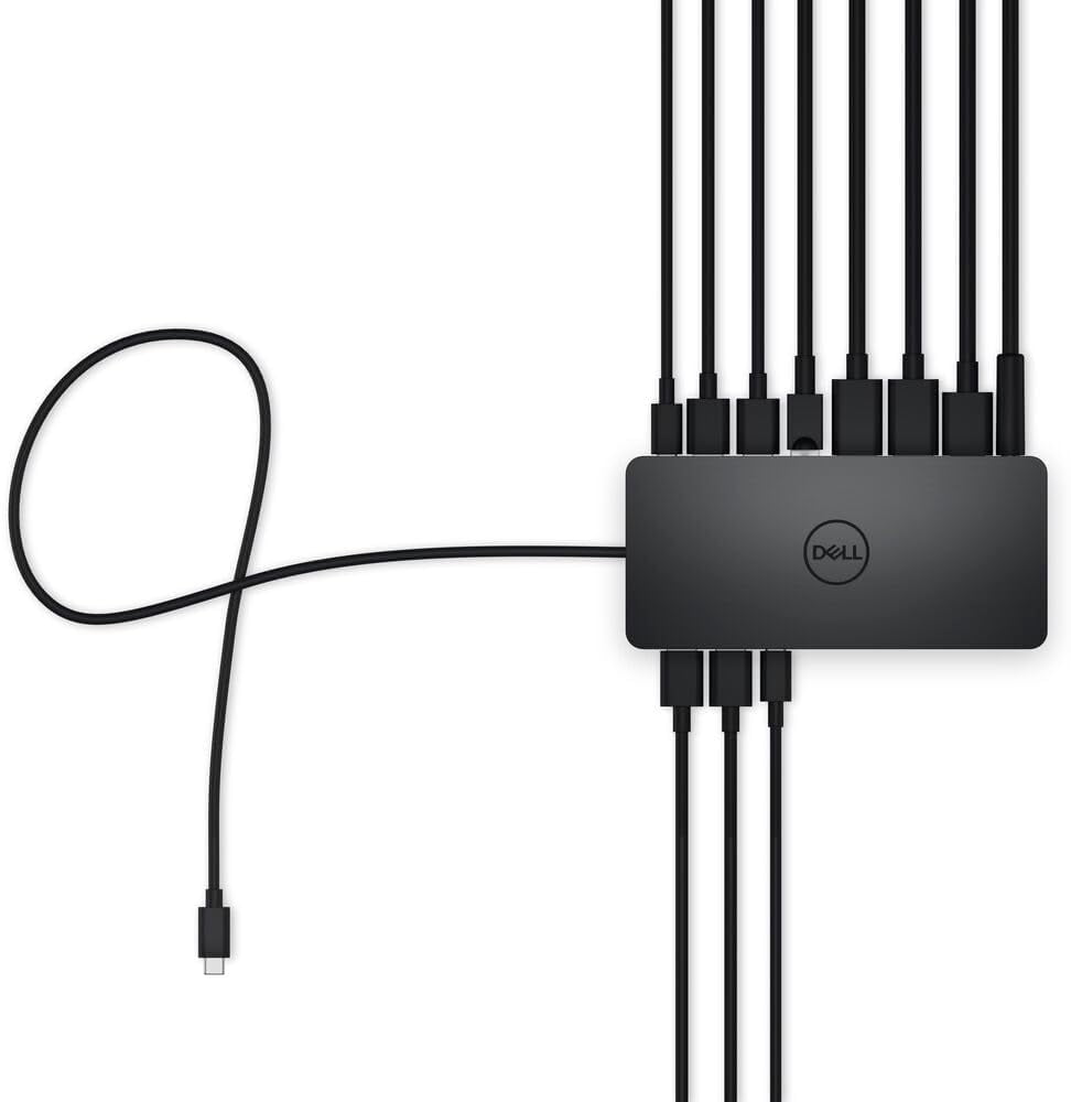 Restored Dell UD22 Universal Docking Station – USB-C/USB-A, 130W Power Delivery, Dual/Triple Monitor Support, 4K HDMI & DisplayPort, Gigabit Ethernet (Refurbished)