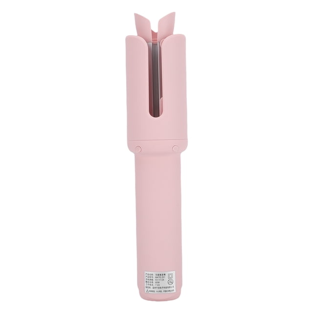Rizador De Pelo Automático Para Rizar, 60 W, Rizador Automático Inalámbrico Recargable Con Rotación Automática Para Uso En El Hogar Y Viajes, Color Rosa
