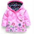 thumbnail image 2 of Kids Children Girl Flowers Hooded Waterproof  Windproof Raincoat Jacket Outwear, 2 of 2