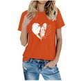 thumbnail image 2 of Odbmxy T Shirts for Women Summer Graphic Short Sleeve Plus Size Womens Tops Pullover Casual Holiday Orange Regular Tops, 2 of 7