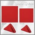 thumbnail image 6 of Lann's Linens Set of 12 Reusable Cloth Dinner Napkins, 20-inch Polyester Fabric Napkins for Holidays, Weddings and Events, Machine Washable, Red, 6 of 9