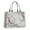 White Gray Rose, variant on Large Capacity Tote Bag,Teal Gold Marble Pattern Handbag Fashion Luxury Tote Bag,15.7"x13"x 5.1" Inches,Laptop Compatible