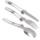 thumbnail image 1 of Portable Tableware, 3 Pcs Stainless Steel Flatware Set Collapsible Stainless Steel Portable For Picnic Travel Camping ANGGREK Otros, 1 of 8