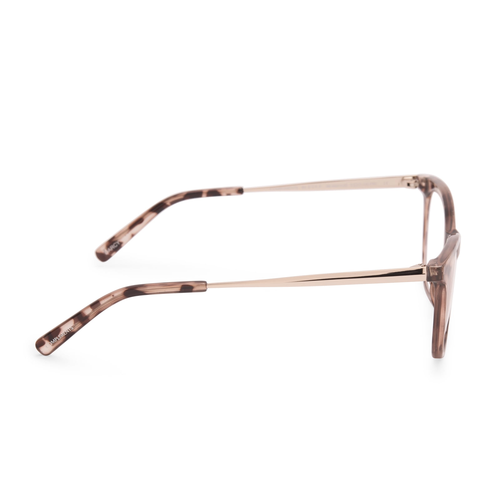 Compliments by DIFF Eyewear Darcy Blue Light Reading Glasses Beige Tortoise +1.25