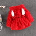 thumbnail image 3 of Hicidod Baby Fleece Jacket Girls Winter Coat Faux Fur Fleece Coats Bunny Ear Hooded Coat With Bag Thick Zipper Outerwear, 3 of 4