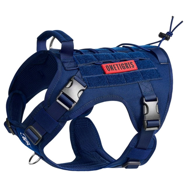 Tactical Dog Harness Vest with Handle, Military Dog Harness for Large Medium Dogs,No-Pull Service Dog Vest with Hook & Loop Panels,Adjustable Dog Vest Harness for Walking Training